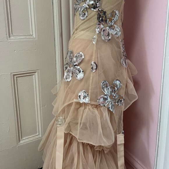 Simone Rocha SS23 Zipup Tank with Sequin Floral Accents - Picture 3 of 5